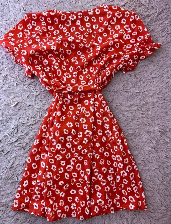 Red floral dress - Image 4