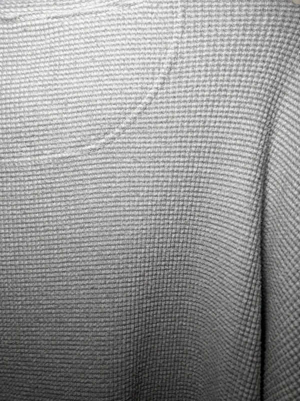 Aerie Waffle Knit Pale Gray/Blue Sweater - Image 4