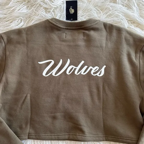 Wolves Darc Sport SHE Cursive Crop Crewneck Sage Size Small - Image 8
