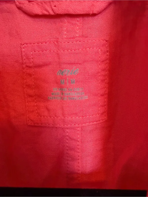 NWOT Aerie Linen Blend Cover Up Top Medium - Image 4