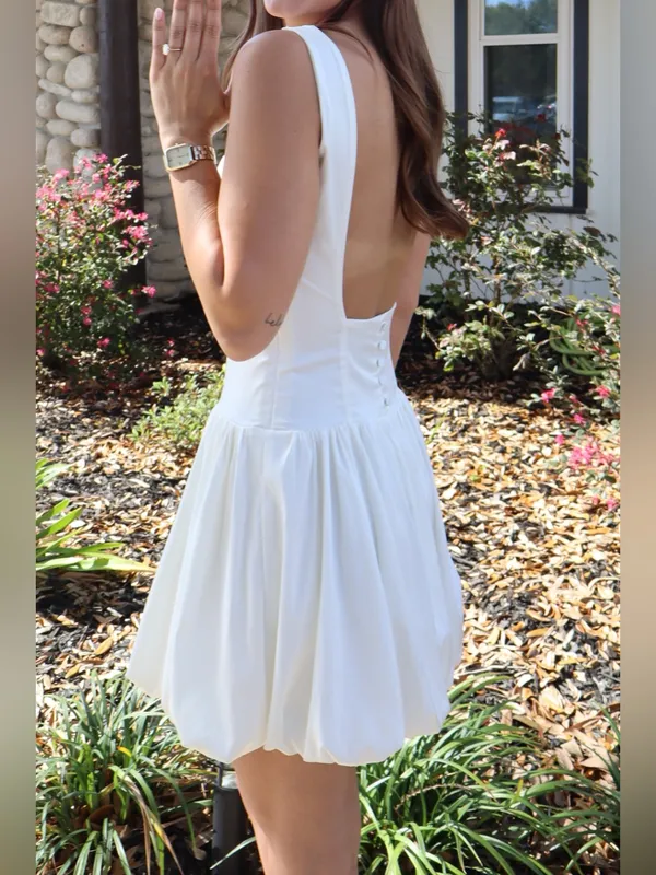 Abercrombie White Sleeveless Open-Back Mini Dress - Image 7