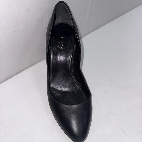 Gucci Amputee Right Only Old Money Classy Pump Leather Black Shoe Store Prop 36 - Image 15