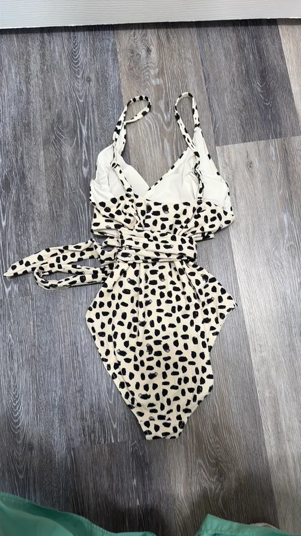 Aerie Wrap One-Piece Pique Swimsuit - Image 4