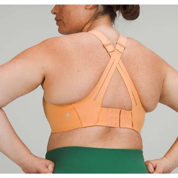 Lululemon AirSupport Sports Bra 34D High Impact Warm Apricot Orange Workout Run - Image 2