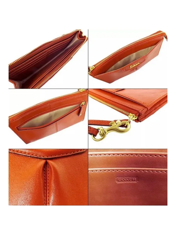 Coach Women's Long Pocketbook Wristlet, Rust - Image 3