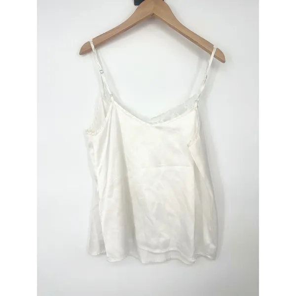 Zeagoo Cami Top Womens M Pink White Lace Trim Satin Lightweight 2‎ Pack Layering - Image 8