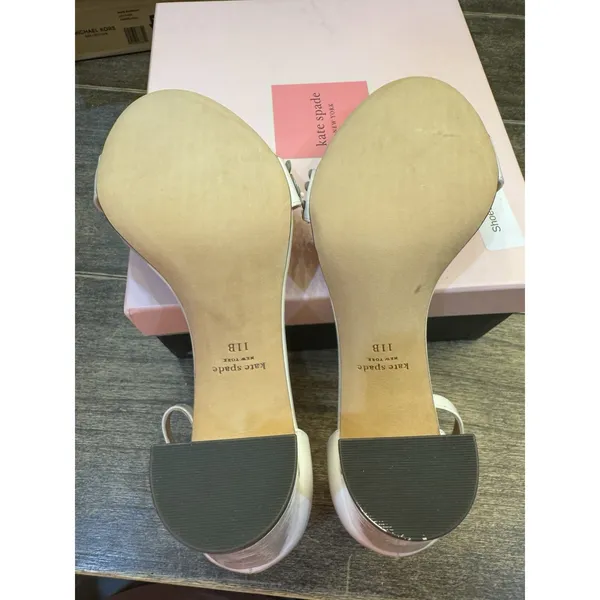 Kate Spade Paradisi Heeled Pump Dress‎ Sandals Size 11 NIB in Optic White - Image 8