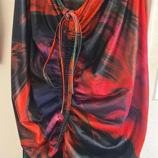 ✨Showpo. Rhaine Gathered Bardot Phoenix Rising Sz 6 Dress✨ - Image 7