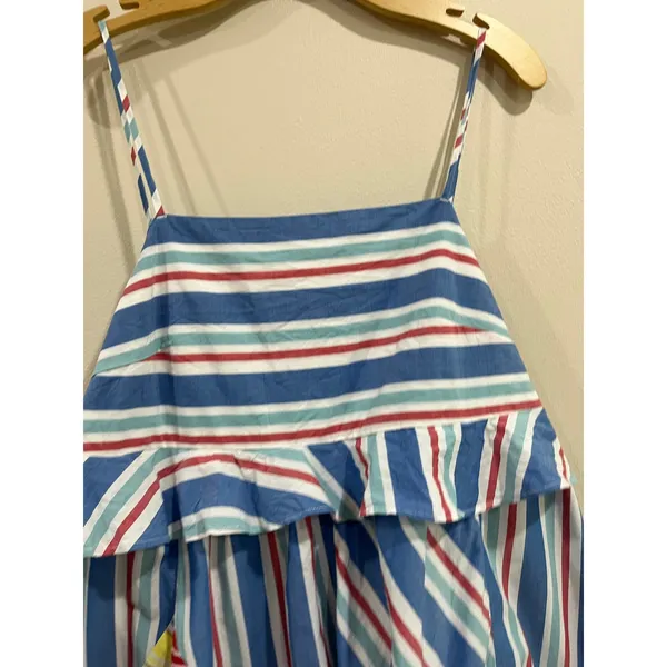 Anthropologie Celandine Stripe Sundress Colorful‎ Cotton Midi Dress Boho Sz L - Image 8