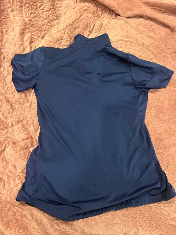 adidas Navy Blue Notre Dame Volleyball Polo Shirt - Image 2