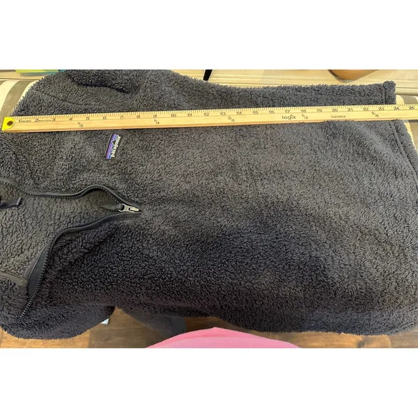 Patagonia Los Gatos 1/4 Zip Fleece Pullover Women's Medium Charcoal Grey Sherpa - Image 6