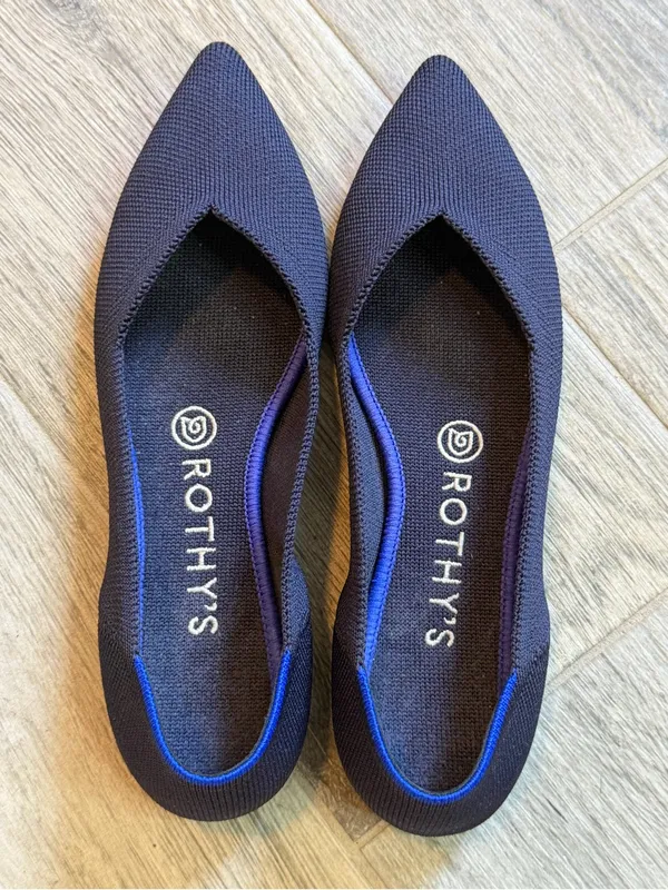 Rothy's The Point Maritime Navy Slip On Flats Ballet Shoes Women's USA Size 7.5 - Image 4