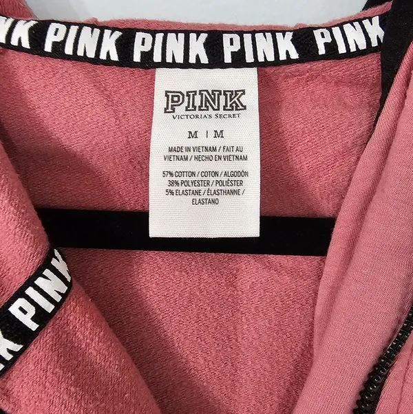 PINK Victoria’s Secret Pink Old Rose Full Zip Jacket Size M - Image 2