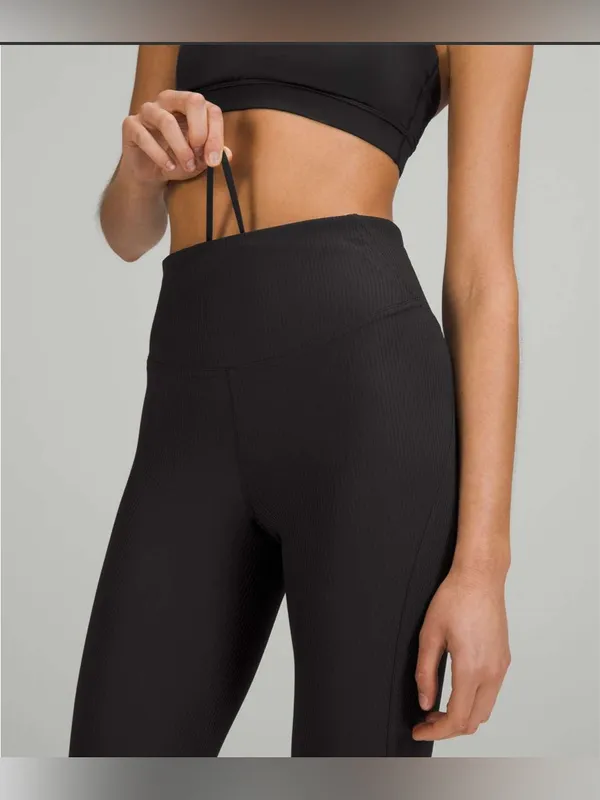 Lululemon Base Pace High Rise Tight 23" Ribbed Nulux Size 4 - Image 2