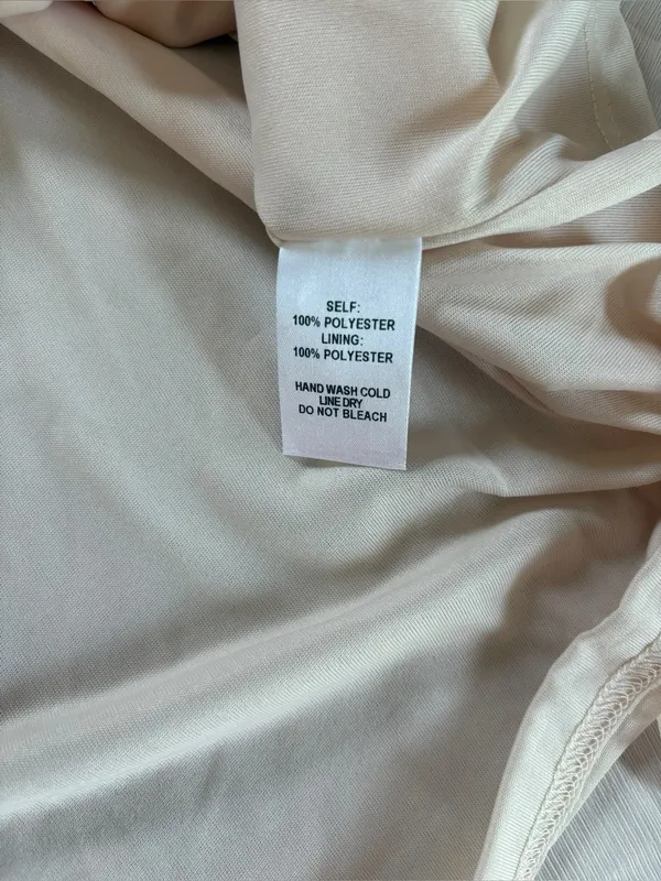 Lulus Reign Check Pale Peach Embroidered Dress Mini Boho Womens Medium NEW - Image 13