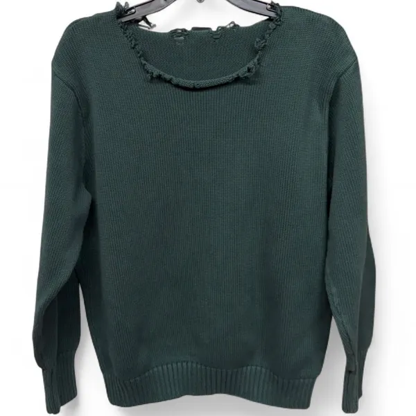 John Galt (Brandy Melville) Distressed Cotton Knit Sweater - Image 2