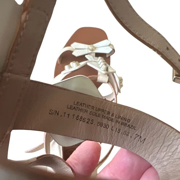 Tory Burch Aurora Studded Gladiator Sandals White‎ Leather Size 7 Rare - Image 6