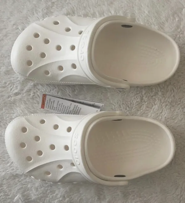 Crocs Baya White Unisex Clog, Size: Women's (7) - Image 8