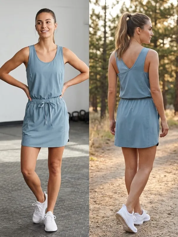 Patagonia Fleetwith Athletic Travel Blue Performance Dress Small. - Image 2