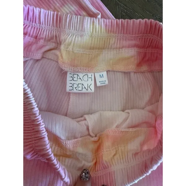 Beach Break Pink Tie Dye Wide Leg Pants Medium - Image 4