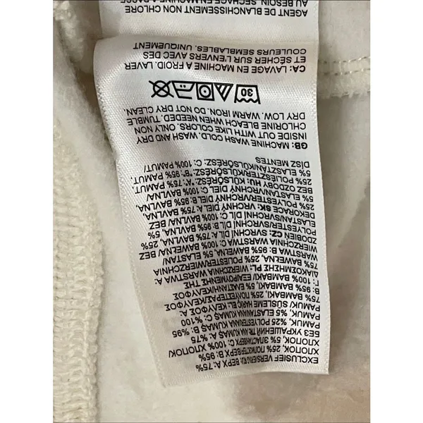 The North Face Half Dome Hoodie Women's M Cream Ivory Logo Pullover Sweatshirt - Image 11