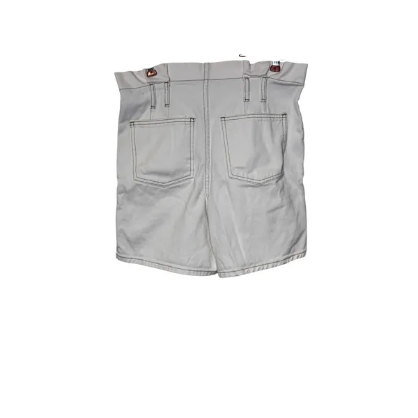 Free People Women's Shorts Denim Button Fly High-Waisted Cotton White‎ Size 2 - Image 6