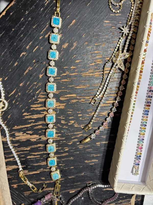 Silver Turquoise Bracelet Sterling - Image 2
