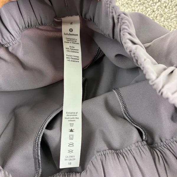 Lululemon On The‎ Fly Skirt Size 2 Gray Activewear Tennis Drawstring Athleisure - Image 2