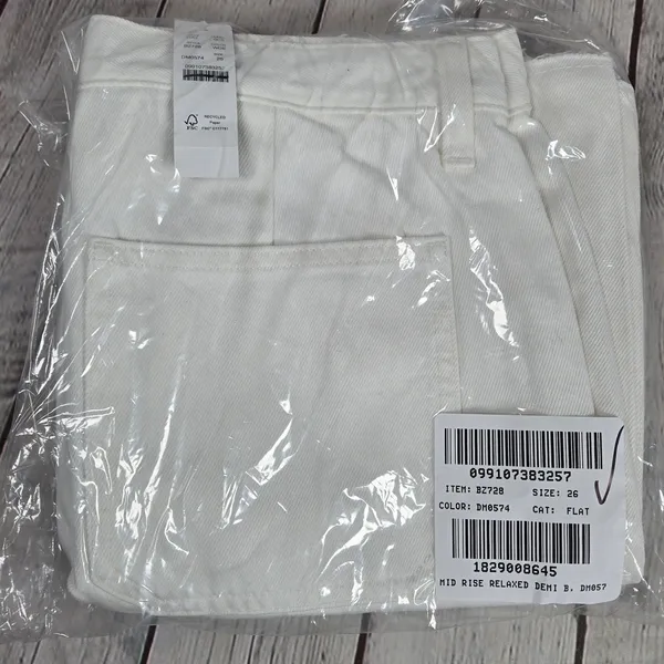 J. Crew Sailor mid-rise relaxed demi-boot jean in‎ white 26 BZ728 NWT - Image 13