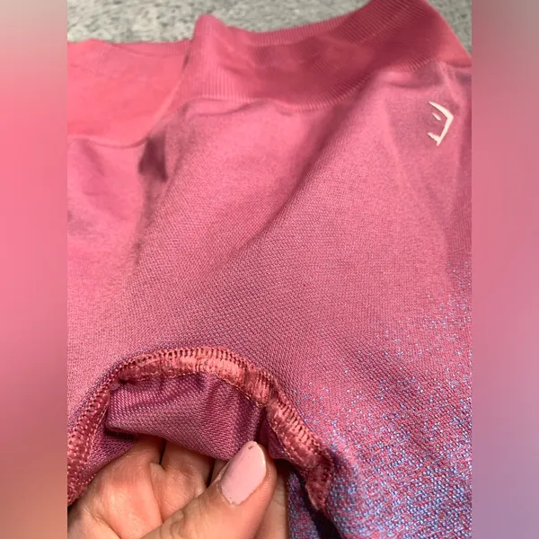 Gymshark blue pink bike workout shorts - Image 4