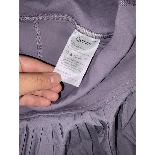 Quince Women Court Sport Pleated Tennis‎ Mini Skirt Moonlit Gray Xs - Image 3