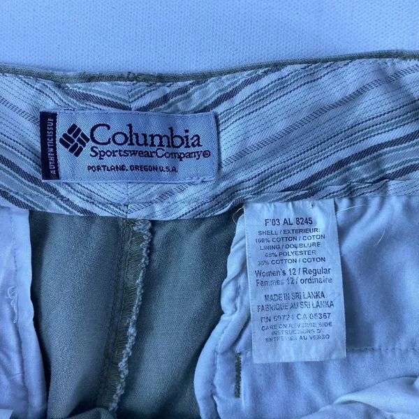 Columbia Pants Womens 12 Tan Chino 27" Inseam Cotton Polyester Hiking READ - Image 5
