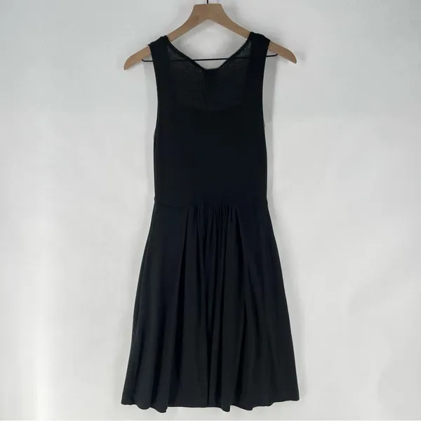 Lunn‎ by Lilith Black Lightweight Cotton Dress Mesh Trim Fit & Flare Pockets - Image 8