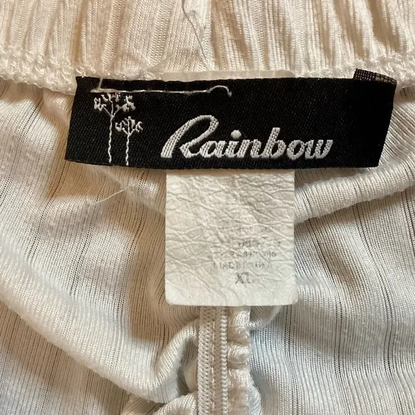 Rainbow Sandals Rib Knit Ruched Seam Biker Shorts - Image 2
