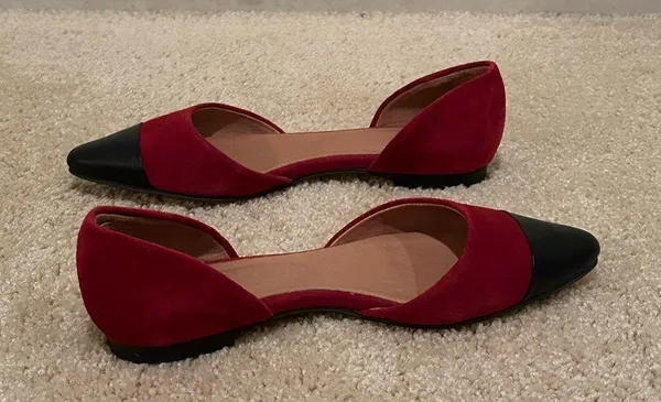 J. Jill Red and Black Women's Flats Size 8 - Image 4