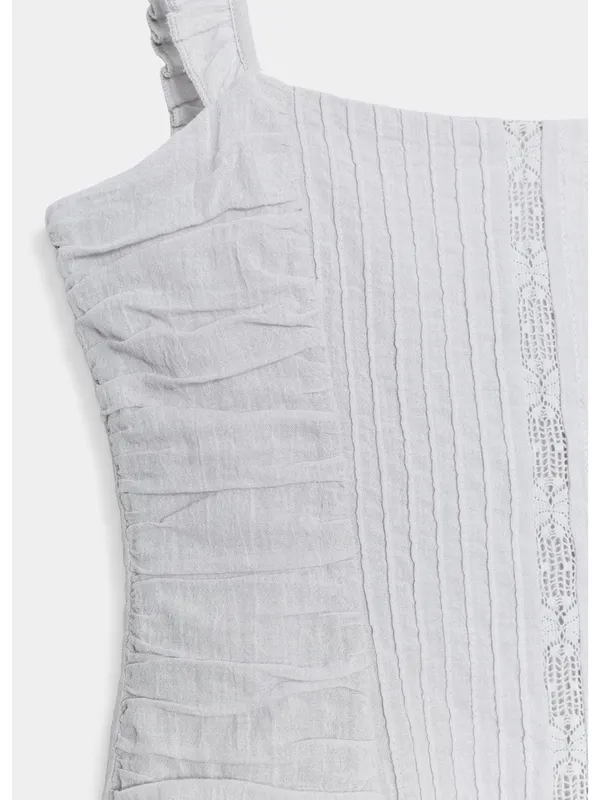 ZARA Ruffle Strap Smocked Mini Dress - Image 7
