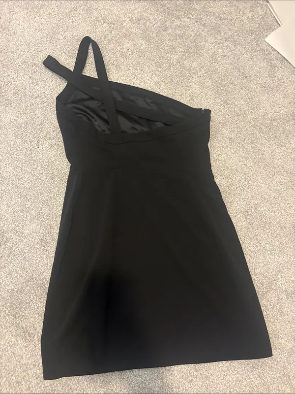 Lovers + Friends Black One-Shoulder Bodycon Dress with Double Strap - Image 5