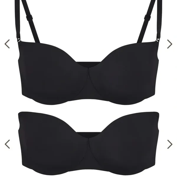 SKIMS‎ Smoothing Intimates Strapless Bra BA-BAN-2607 color Onyx 42D - Image 5
