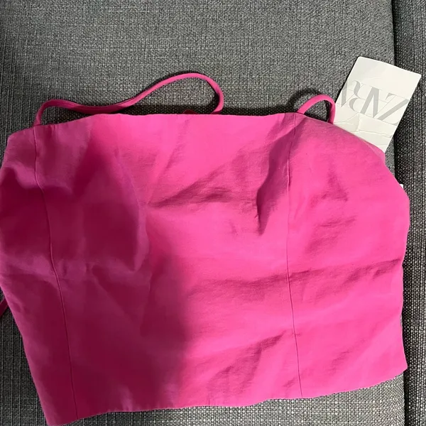 Zara pink crop top - Image 2