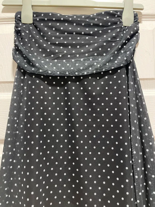 Polka dot skirt black - Image 4