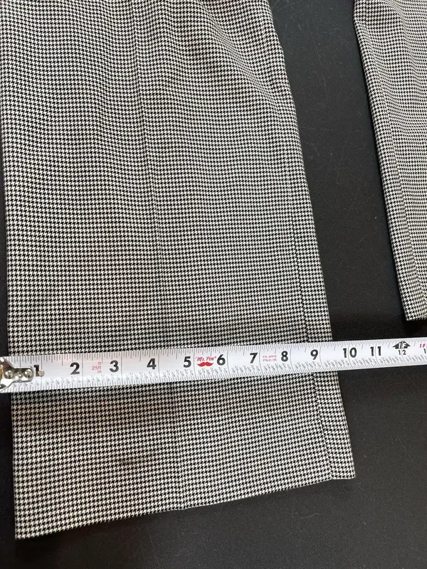 Lauren Ralph Lauren Black White Houndstooth Pants Size 12 Office Academia READ - Image 11