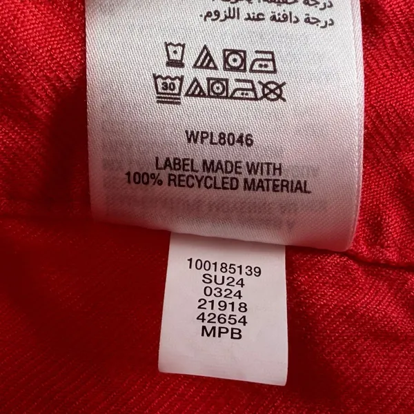 On 34th Women's Red Linen Blend Pleated High Rise Shorts Size 14 - Image 5