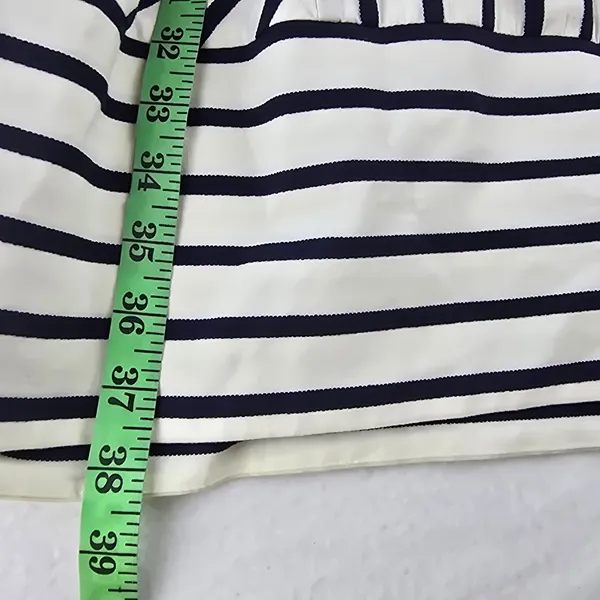 Maeve Anthropologie‎ Striped Lace Bib Fit Flare Dress Black White Size 6 - Image 10