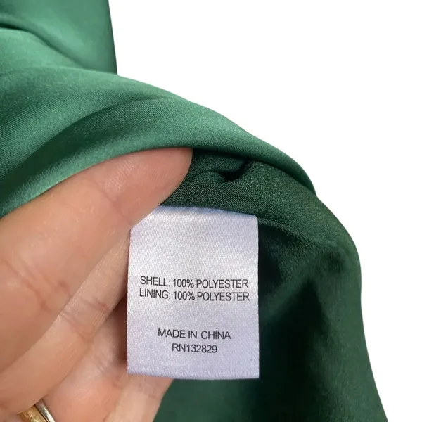 Lovers And Friends Boa Mini Slip Dress Cowl Neck Satin Emerald Green XS NWT - Image 5
