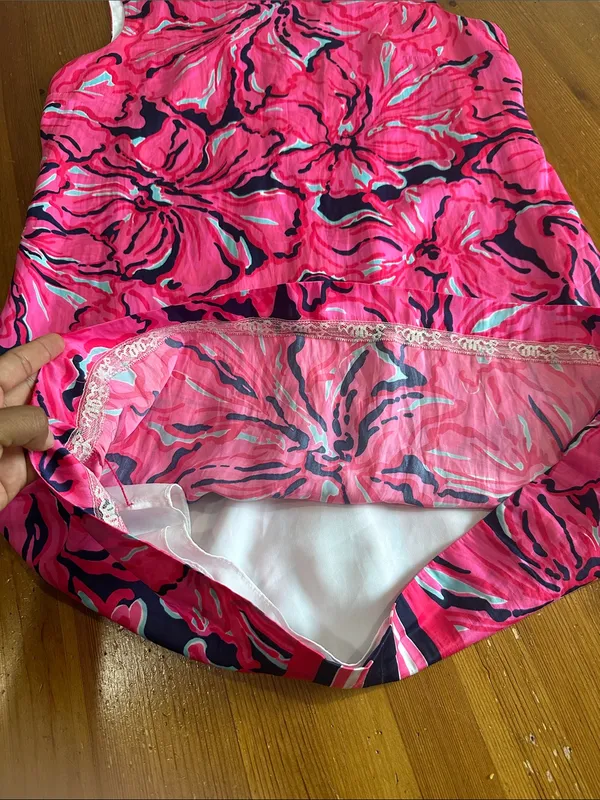 Lilly Pulitzer Pink Floral Print Midi Dress - Image 7