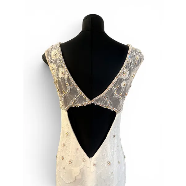Sherri Hill Style 50069 Ivory Lace Mermaid Gown Size 2 - Image 11