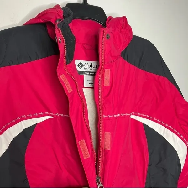 Columbia Sherpa lined coat size large hot pink‎ white black - Image 3