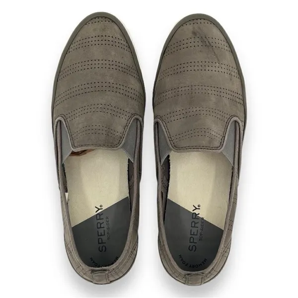 Sperry Top Sider Sailor Twin Gore Grey Perforated Slip On Sneaker Women’s Size 8 - Image 7
