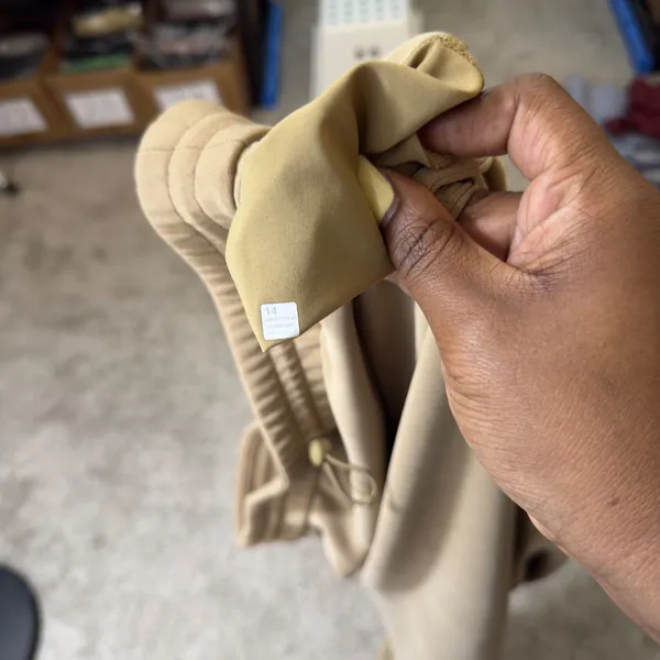 Lululemon Women Pants 14 Tan Softstreme Relaxed High Rise Drawcord Trousers - Image 11