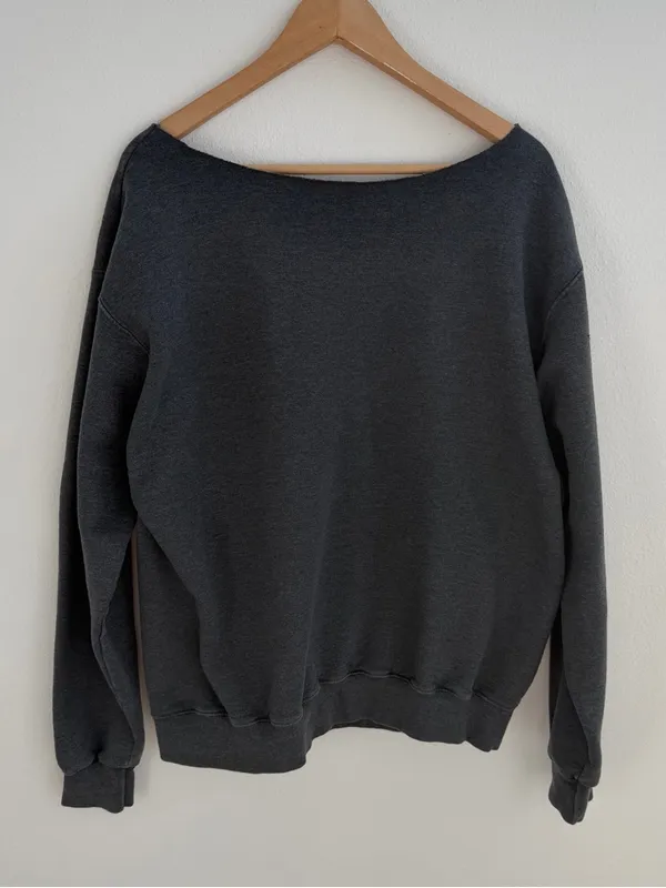 Santa Clara University SCU Champion grey off the shoulder sweatshirt - Image 8